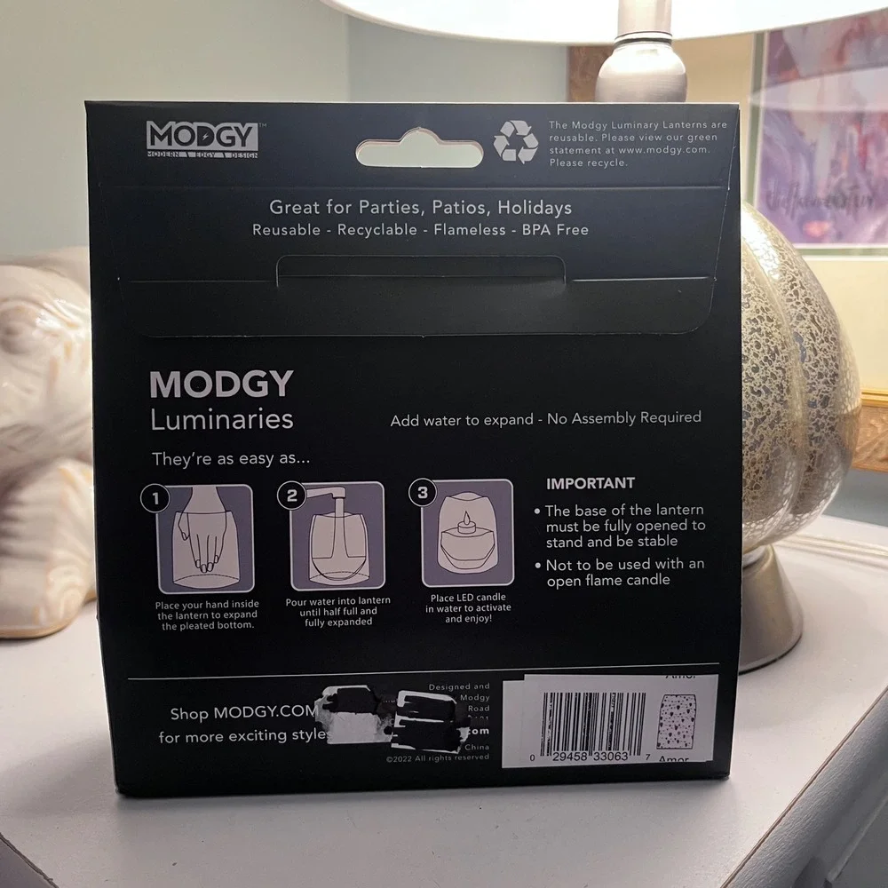 Luminary‎ Lanterns 4 Pack Water Activated Floating LED Candles Heart Pattern